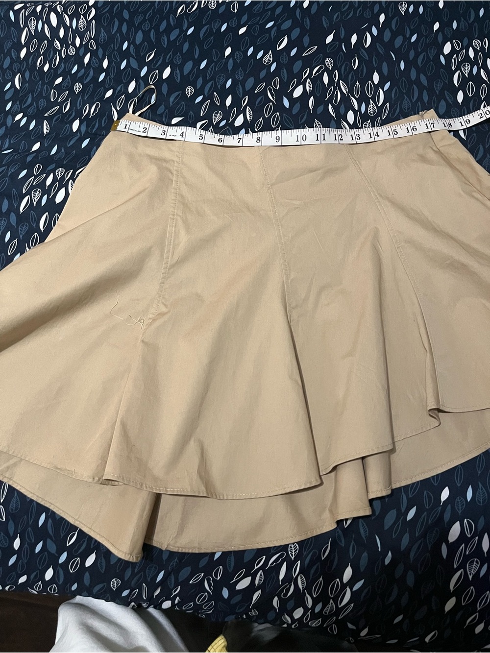NWT Zara Beige High-Low Flared Skirt